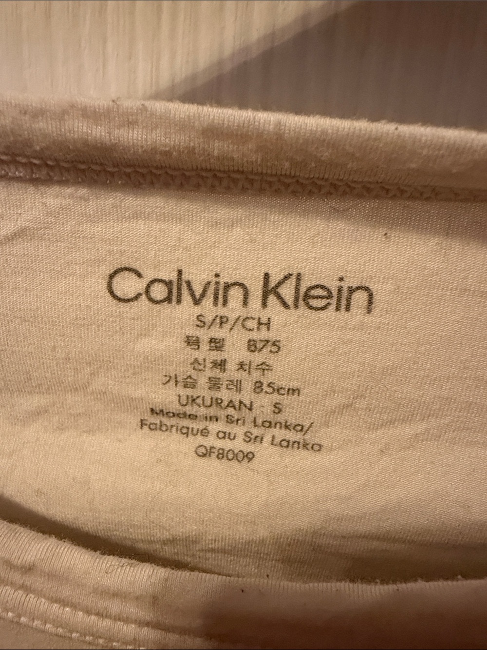 Calvin Klein White Long Sleeve Compression Tee - Picture 2 of 2